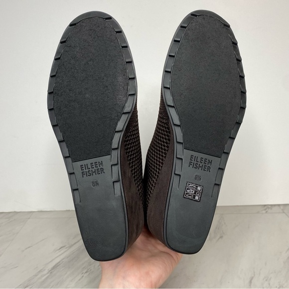 Eileen Fisher Kasana Brown Knit Wedge Heel Tall Boot 8 1/2 - Picture 14 of 15